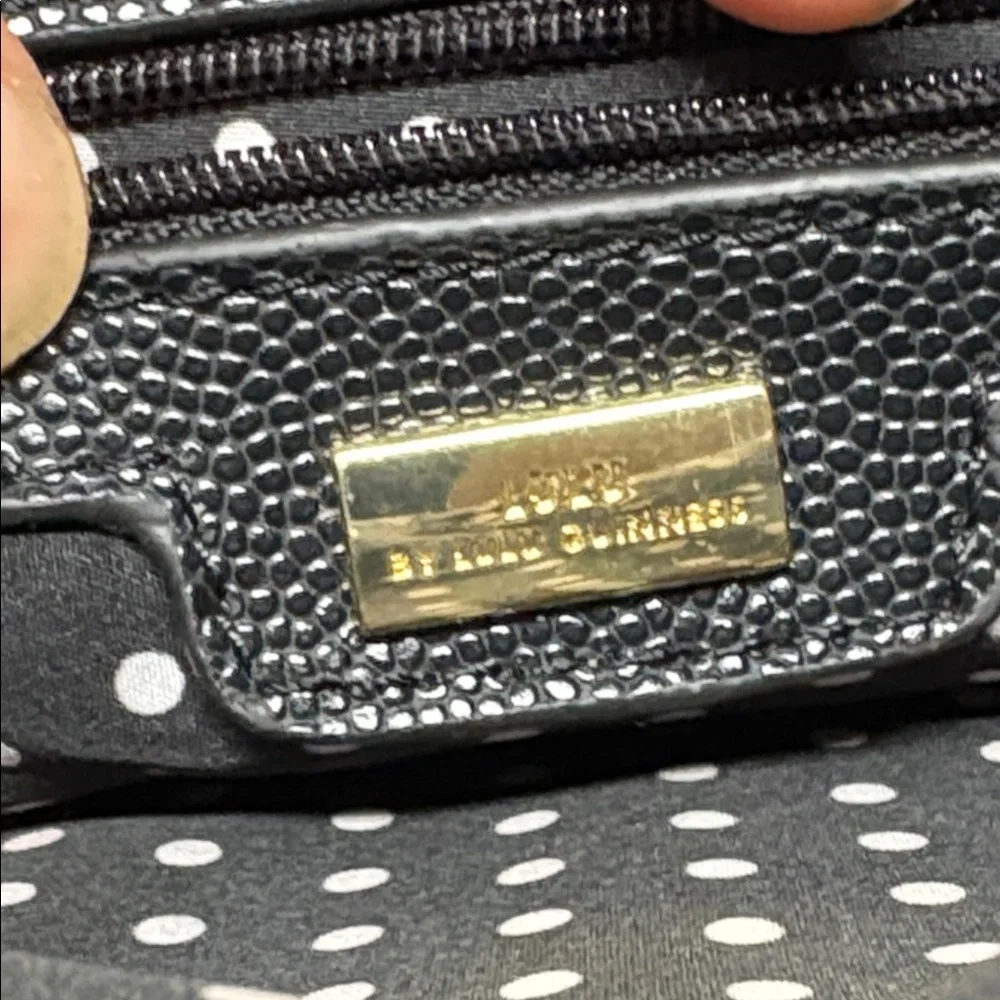 Lulu Guinness Black Faux Leather Crossbody (missing top handle)